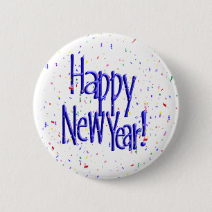 Gott nytt år Text med Confetti Knapp