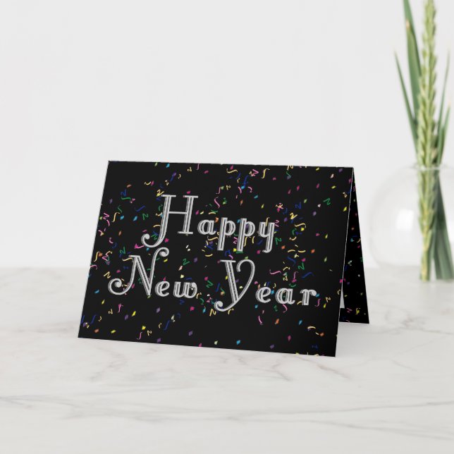 Gott nytt år textdesign helgkort (Framsida)