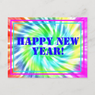 Gott nytt år Tie Dye vykort