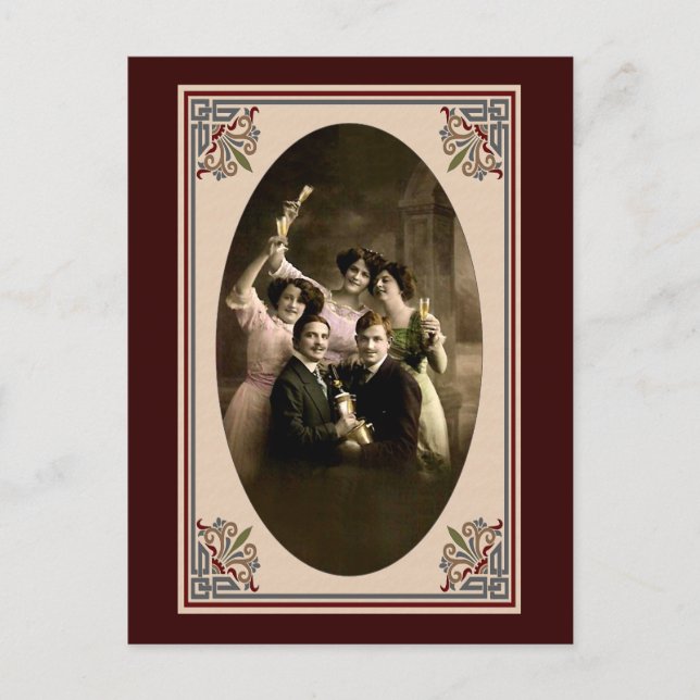 Gott nytt år Toast Helg Vykort (Framsida)