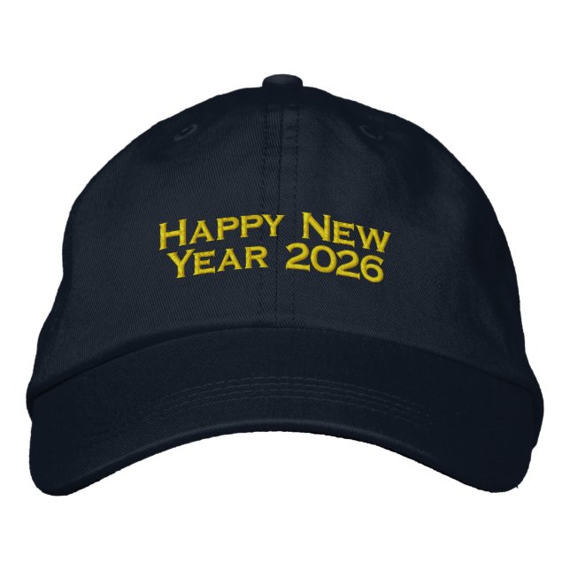 Gott Nytt År Tryckt Välkommen 2026 Önskemössa  Broderad Keps (Framsida)