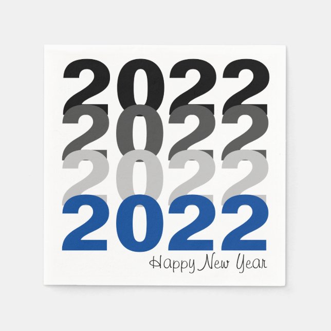 Gott nytt år Typografi Pappersservett (Framsidan)