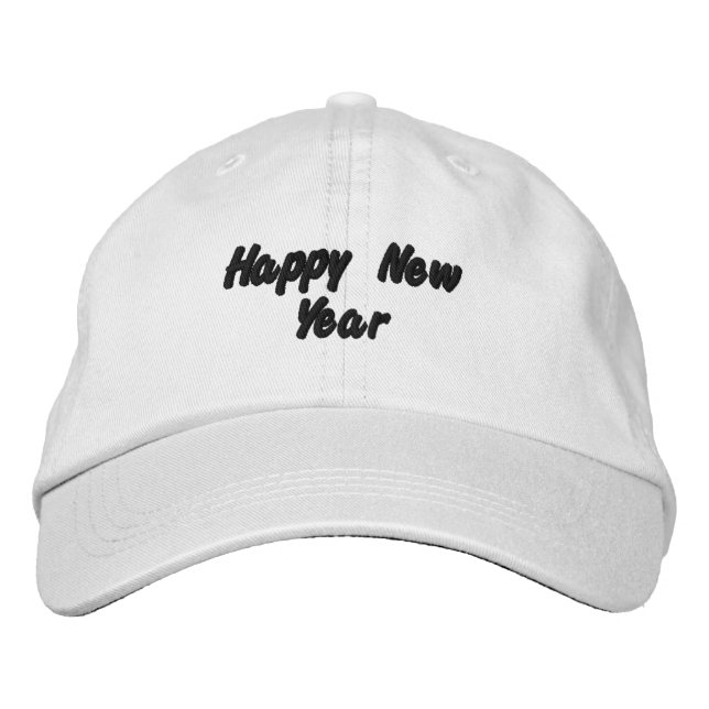 Gott nytt år Utskriven Elegant Fred-Mössa Stilig Broderad Keps (Framsida)