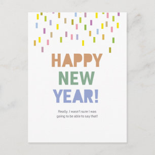 gott nytt år / Vi kan säga det till Verkligen! Vykort