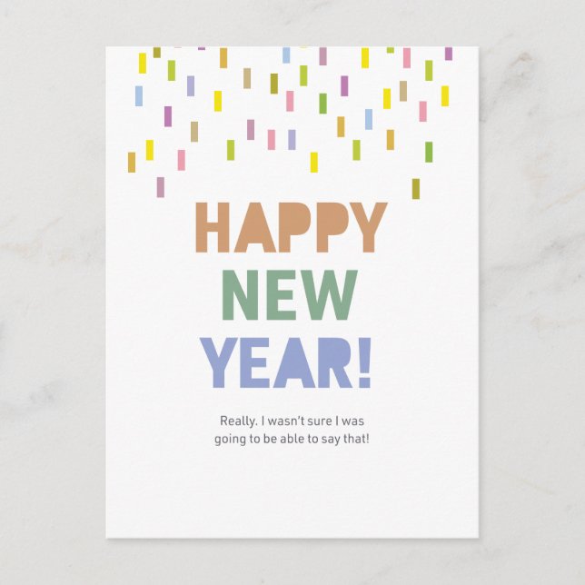 Gott nytt år / Vi kan säga det till Verkligen! Vykort (Framsida)