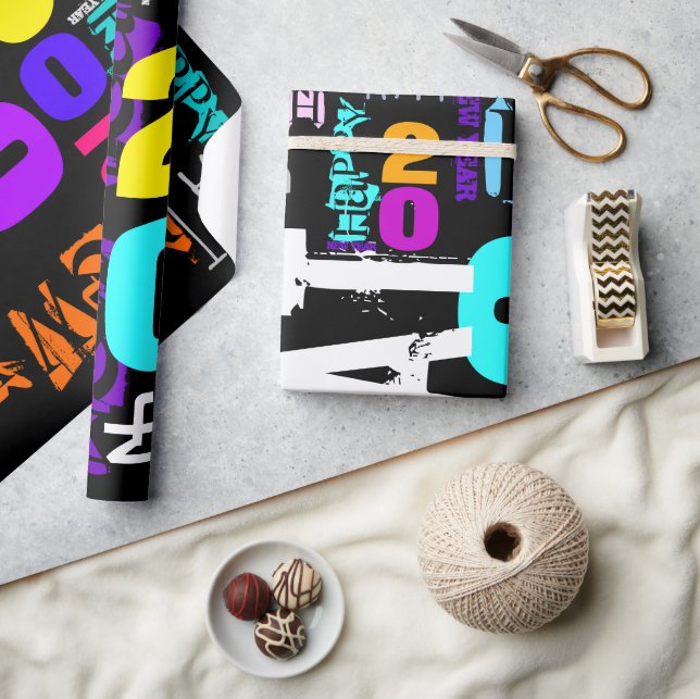 Gott nytt år vid Råtta Wrapping P Presentpapper (Hantverk)