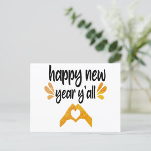 Gott nytt år Y'all Vykort
