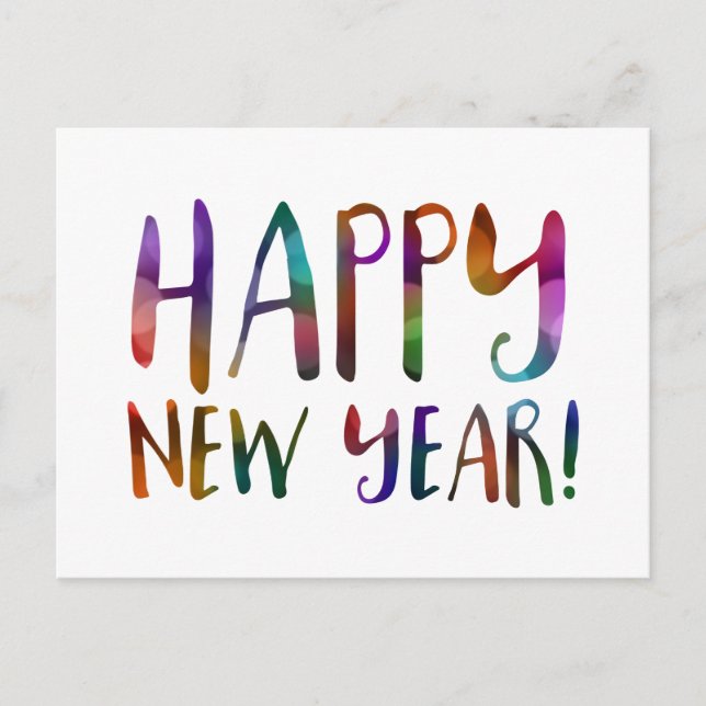 gott nytt årbokeh helg vykort (Framsida)