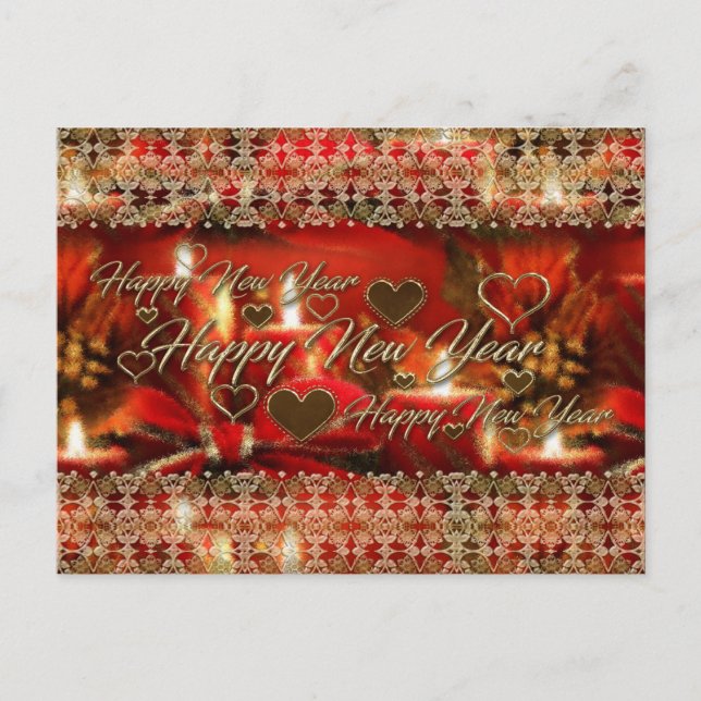 Gott nytt årkort helg vykort (Framsida)