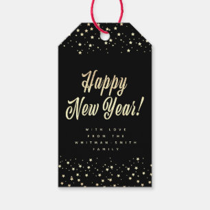 Gott nytt årsvart presentetikett