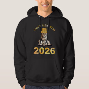Gott nytt kattår 2026 hoodie