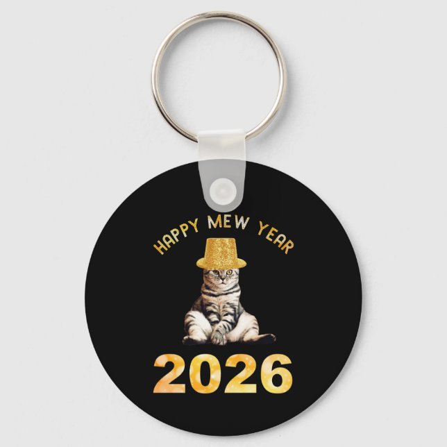 Gott nytt kattår 2026 nyckelring (Framsida)
