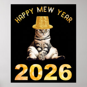 Gott nytt kattår 2026 poster