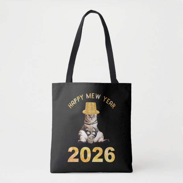 Gott nytt kattår 2026 tygkasse (Framsida)