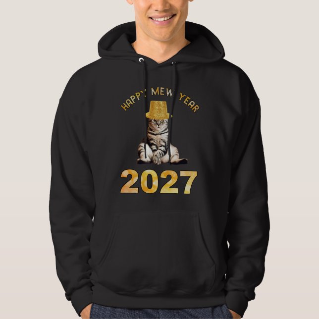 Gott nytt kattår 2027 hoodie (Framsida)