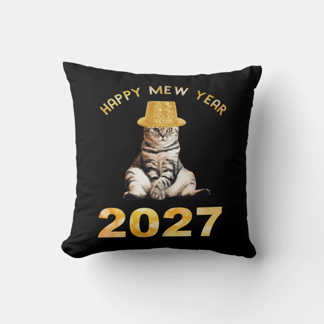 Gott nytt kattår 2027 kudde (Framsida)