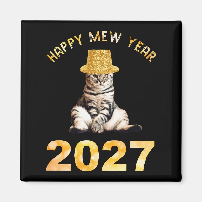 Gott nytt kattår 2027 magnet (Framsidan)