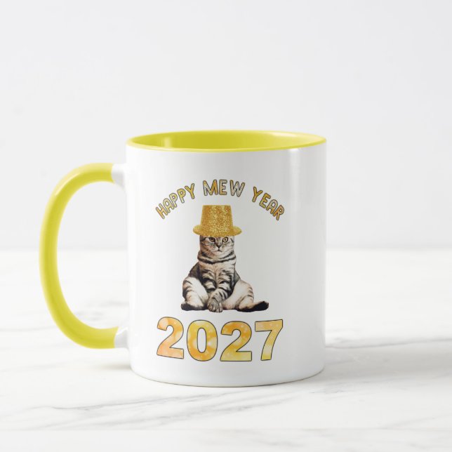 Gott nytt kattår 2027 mugg (Vänster)