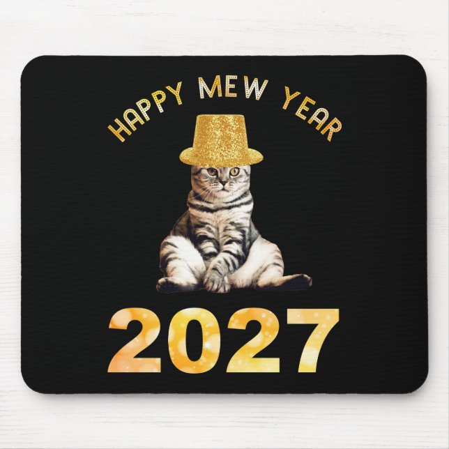 Gott nytt kattår 2027 musmatta (Framsidan)