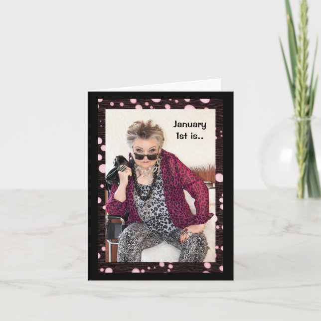 Gott och hälsosamt nytt år önskar jag/er kort (Framsida)