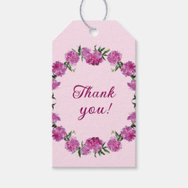 Gott Peonies. Presentetikett