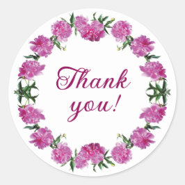 Gott Peonies. Runt Klistermärke