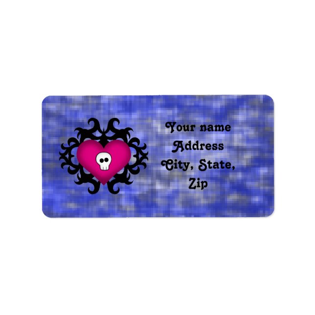 Gott skallhjärta adressetikett (Framsidan)