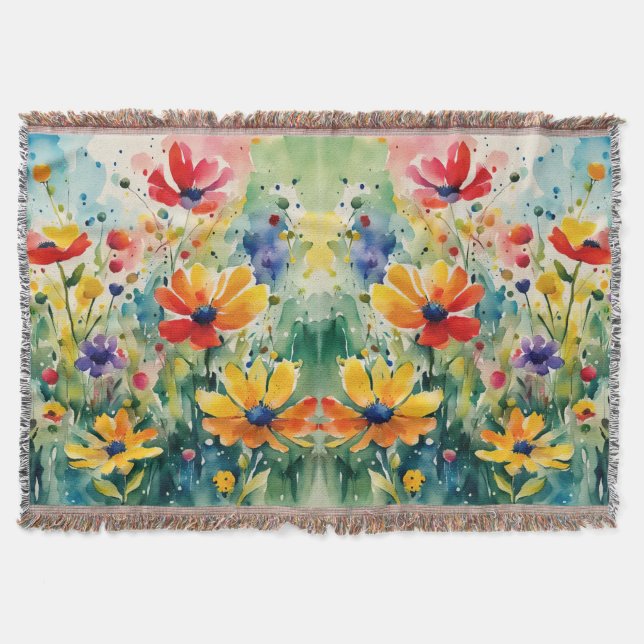 Gott sötningsmedel Blommor och Ro Filt (Framsidan)