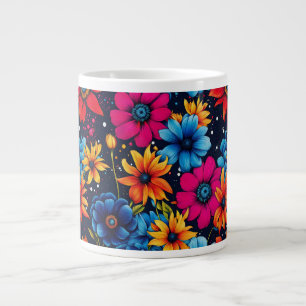 Gott sötningsmedel Blommor och Ro Jumbo Mugg