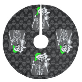 Gott, svart, kristmas, kaféskelett, grönt julgransmatta borstad polyester