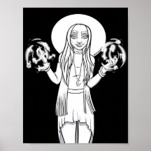 Gott, svart, vitt, kvinnligt, illustrerat