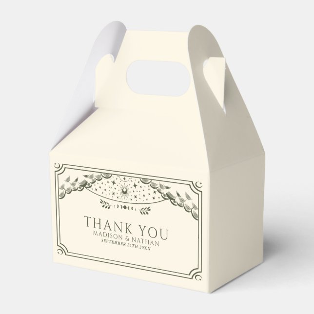 Gott Tarotkort för olivElegant Bröllop Presentaskar (Framsidan Sidan)