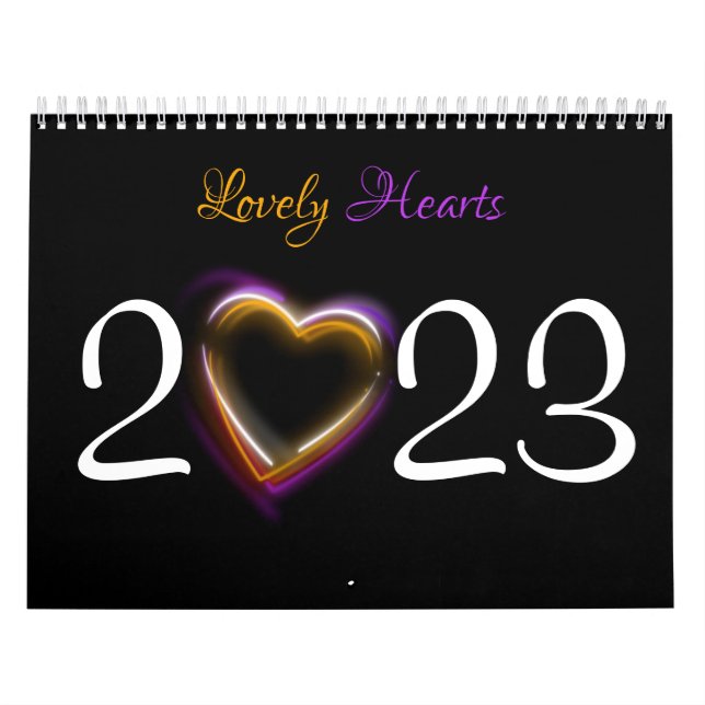 Gott vackra Romantiska Hearts 2023 Kalender (Omslag)