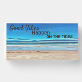 Gott Vibes Beach Wood Box-tecken