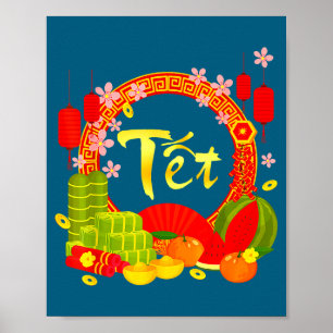 Gott vietnamesiskt lunärt nyår 2026 Chuc Mung Nam Poster