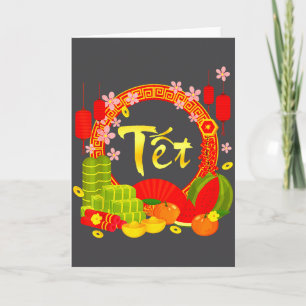 Gott vietnamesiskt lunisolarnyår 2026 Chuc Mung Na Kort