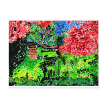 Gott vykort för körsbärsbärs-blommar