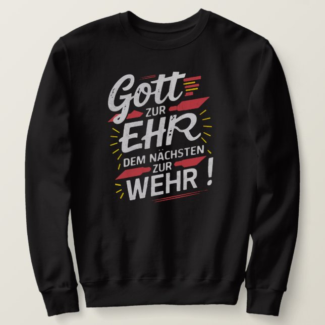 Gott zur Ehr dem Nächsten zur Wehr - Feuerwehr Lång Ärmad Tröja (Design framsida)