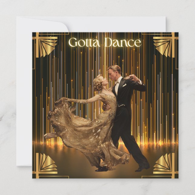 Gotta Dance - Vintage Ballroom Art Deco Julkort (Framsida)