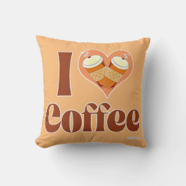 Gotta Kärlek Coffee Cute Heart Motto Kudde
