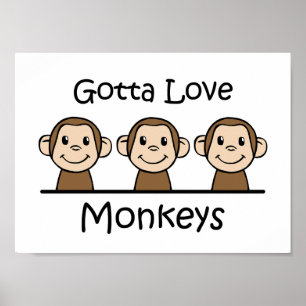 Gotta Kärlek Monkey Poster
