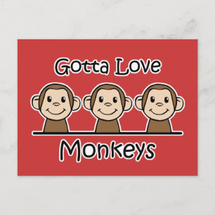 Gotta Kärlek Monkey Vykort