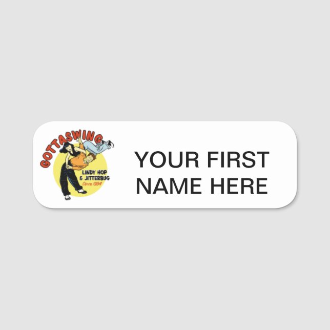 Gottaswing Namn bricka 3 Namnbricka (Framsida)