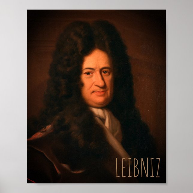 Gottfried Wilhelm Leibniz (c. 1695) Poster (Framsidan)