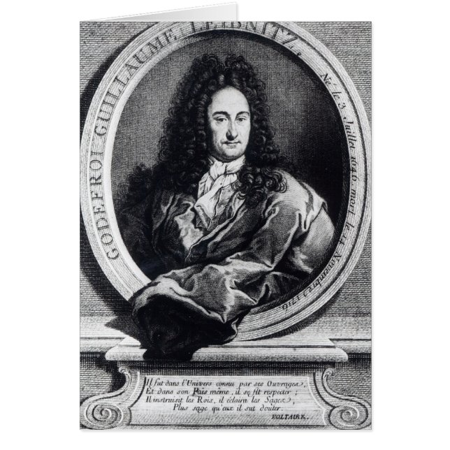 Gottfried Wilhelm Leibniz Hälsningskort (Framsidan)