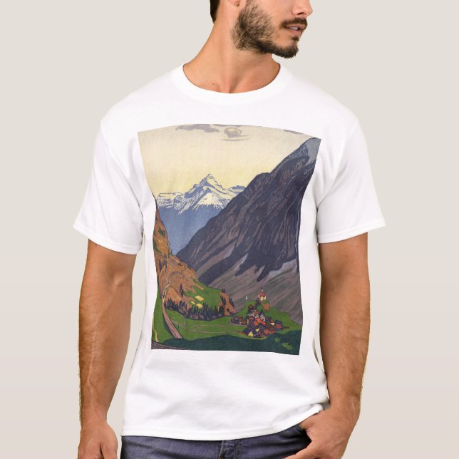 Gotthard Pass bergspass i Alpernorna T Shirt (Framsida)