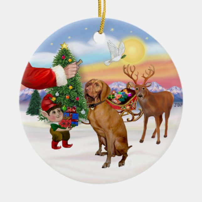 Gottis för en Vizsla Julgransprydnad Keramik (Framsidan)