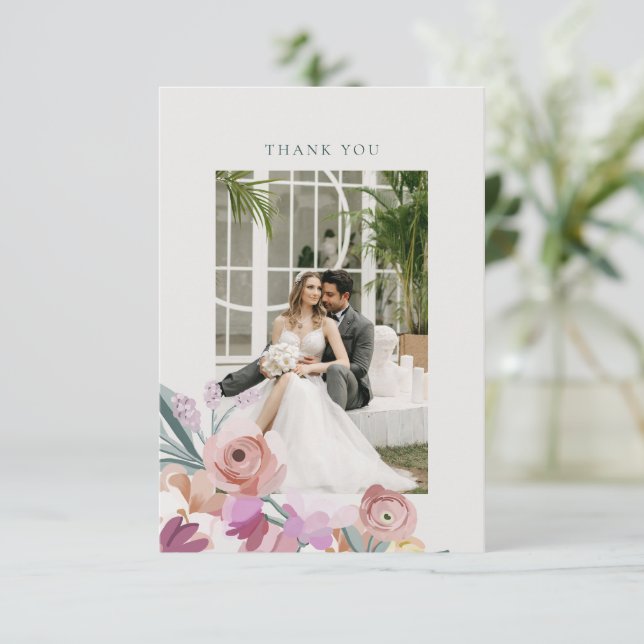 Gouache-Blommar - tackkort Tack Kort (Stående Fram)