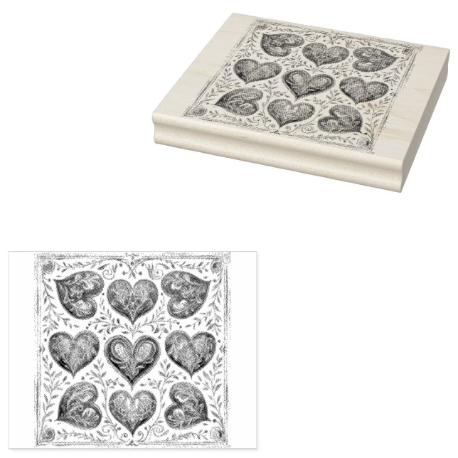 Gouache Elegance: Gouache Valentine Hearts Stämpel (Stämplad)