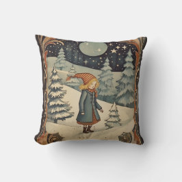 Gouache Vintage Retro-jul Kudde